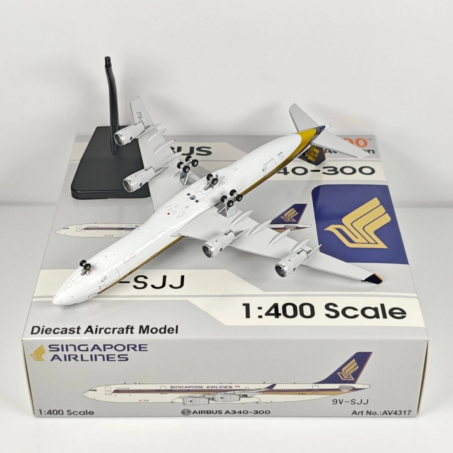 1:400 Singapore Airlines Airbus A380 "9V-SKL" 4646 Alloy Airplane Model 07FC0E-D4 - KOEEK
