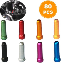 new VTurboWay 8 Color 80 PCS, Cable End Crimps, Bike Caps, Alloy 80PCS 07FC0E-D4 - KOEEK