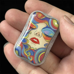 EDC Fidget Toy Rainbow Girl Zinc Alloy PC Mechanical Push EDC Fidget Slider Gift 07FC0E-D4 - KOEEK