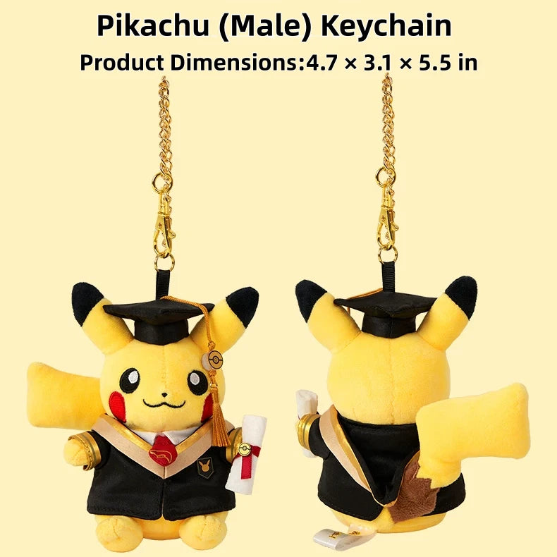 official Pokemon Center We've Graduated Series Pikachu (Male) Plush Keychain POKEMON - KOEEK