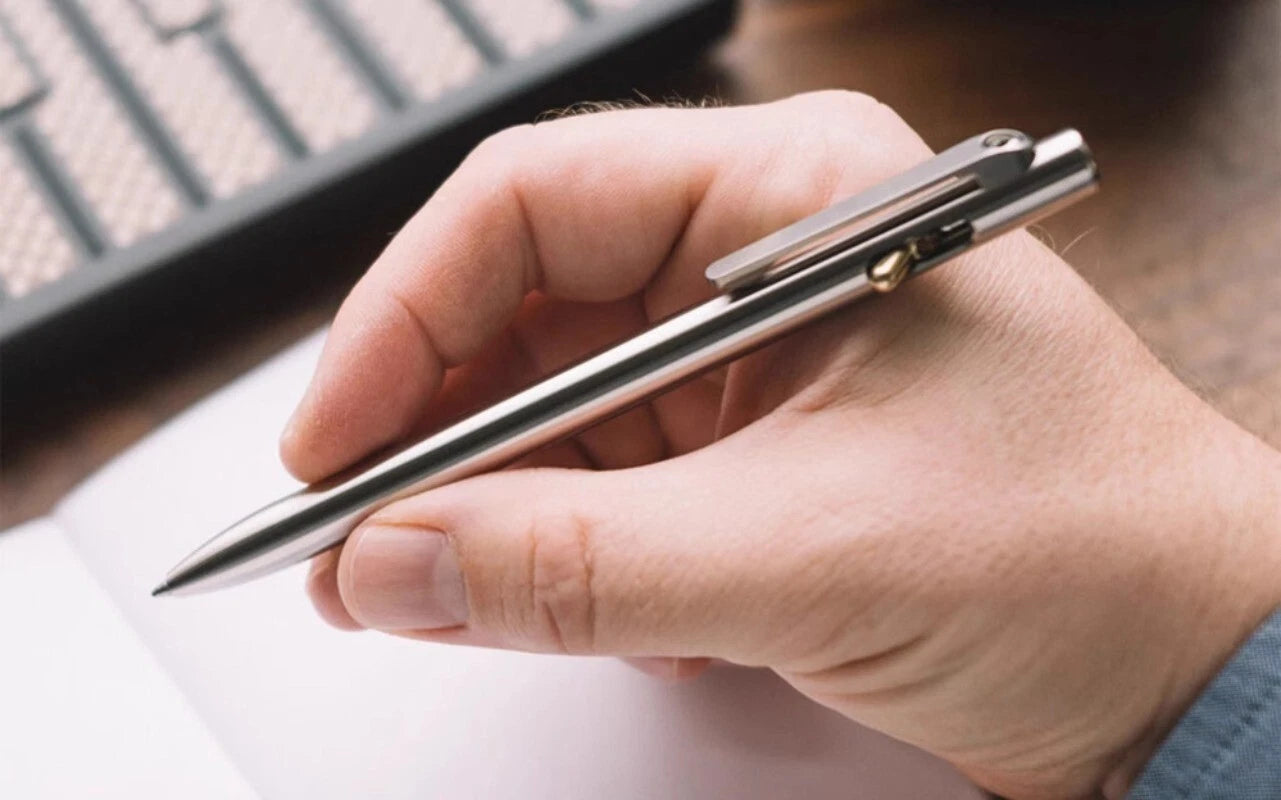 Creative Titanium Ballpoint Pen Pocket Signature Writing Pen Business Office EDC 07FC0E-D4 - KOEEK