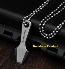 Mini Titanium Keychain Pry Bar Crowbar Necklace Pendant Pocket EDC Tool Outdoor 07FC0E-D4 - KOEEK