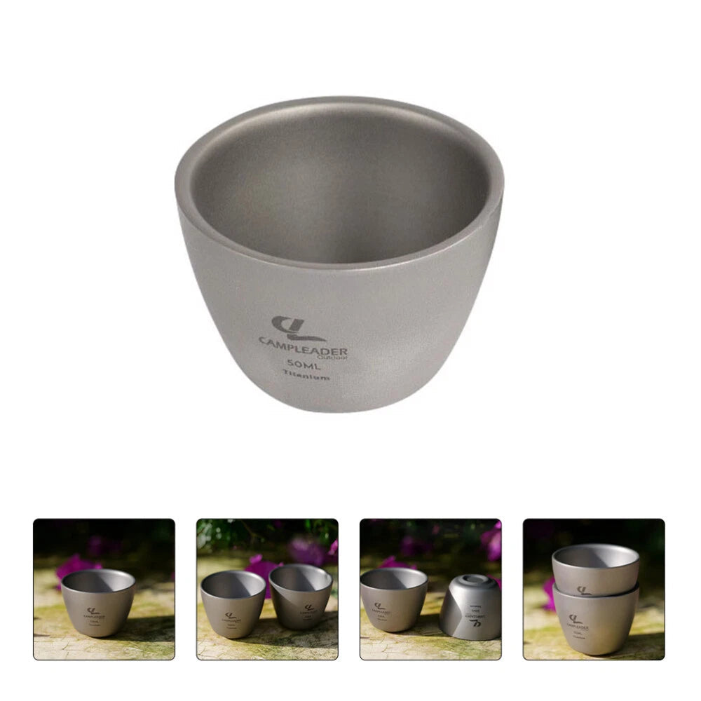 Titanium Outdoor Tea Set Travel Coffe Mug Portable Coffee Cup EDC Gifts 07FC0E-D4 - KOEEK