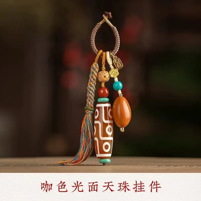 Chinese Style Keychain Bag Pendant High-End Handmade Creative Key Strap Gift 07FC0E-D4 - KOEEK