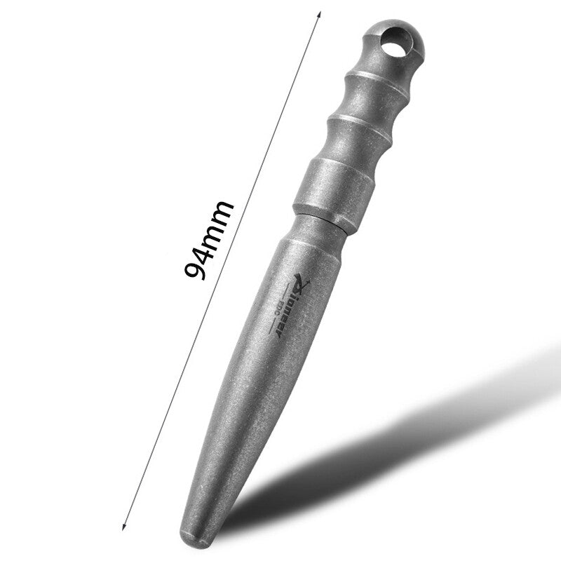 EDC Titanium Alloy Keychain Pen Ballpoint Pen Outdoor Camping Signature Gel Pen 07FC0E-D4 - KOEEK