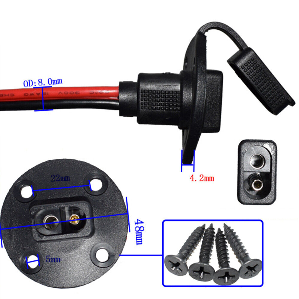 new Solar Weatherproof  Port SAE Quick Cable Connect SAE Socket Sidewall Port koeek - KOEEK