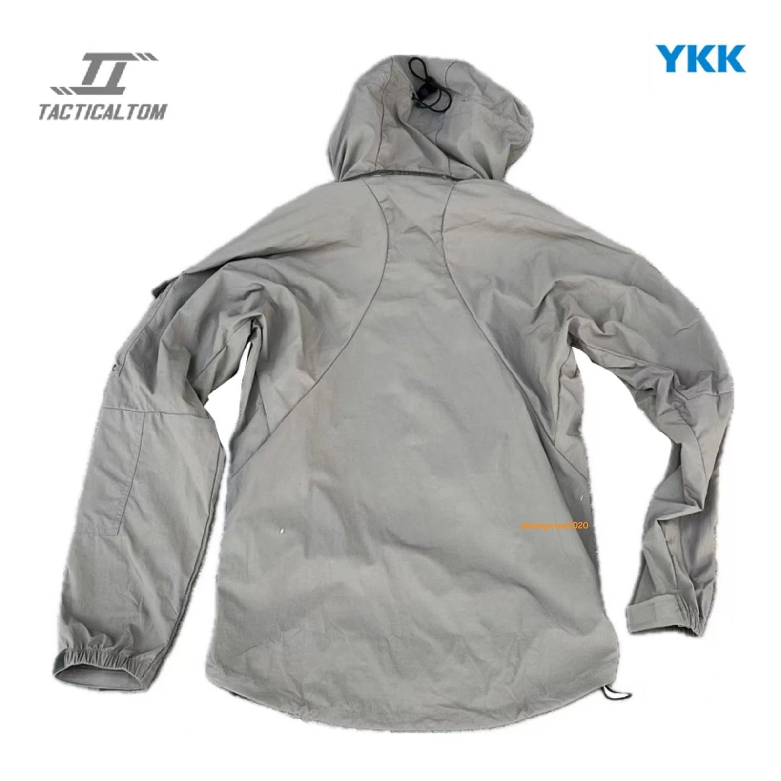 PCU L5 Tactical Nylon SoftShell Zipper Hoodie Coat Hiking Waterproof Gray Jacket 07FC0E-D4 - KOEEK