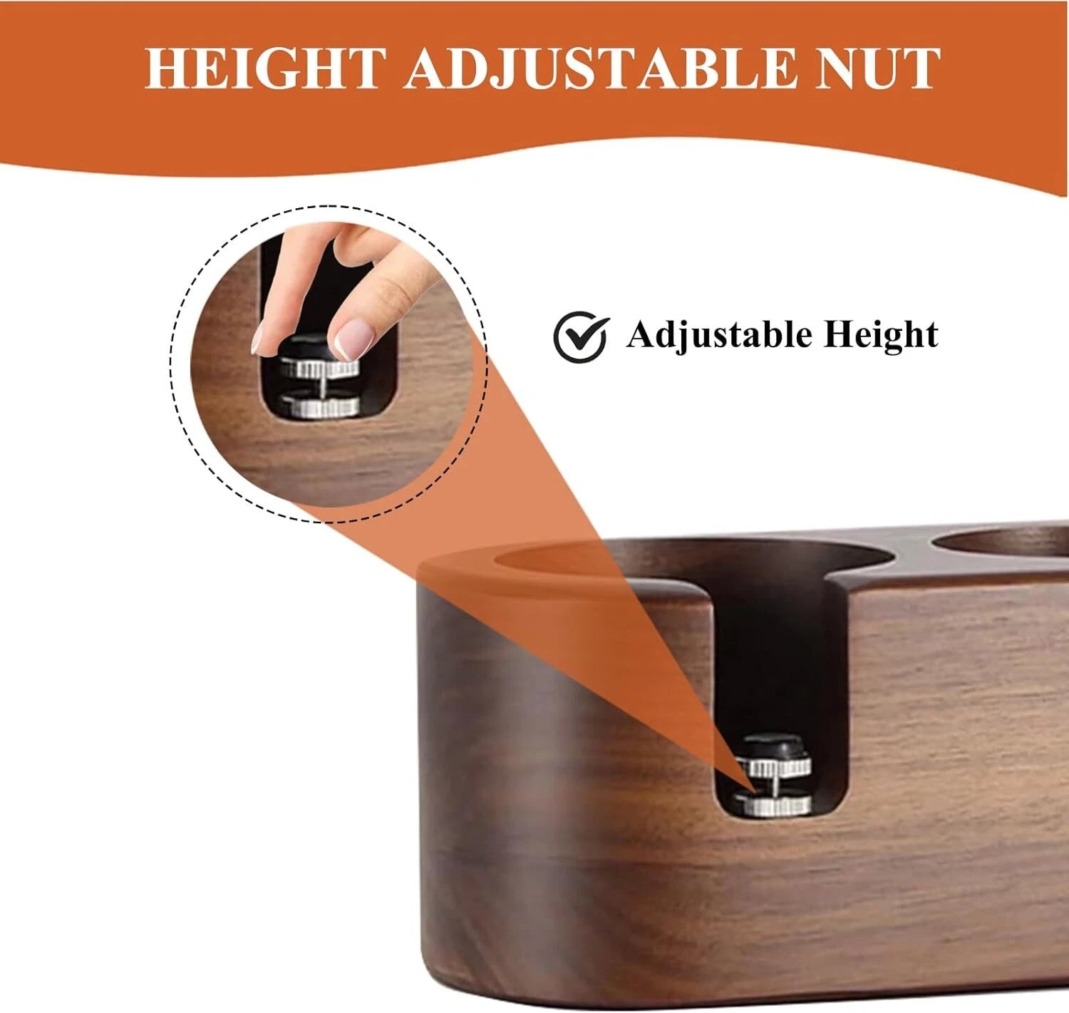 Espresso Tamping Station, 3-in-1 Tamping Station, Wooden Espresso Tamping Stand 07FC0E-D4 - KOEEK