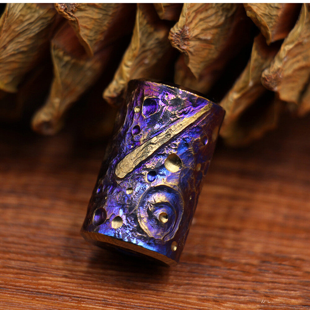 Titanium Knife Lanyard Bead Paracord Necklace Pendant Bracelet Bead EDC Handmade 07FC0E-D4 - KOEEK