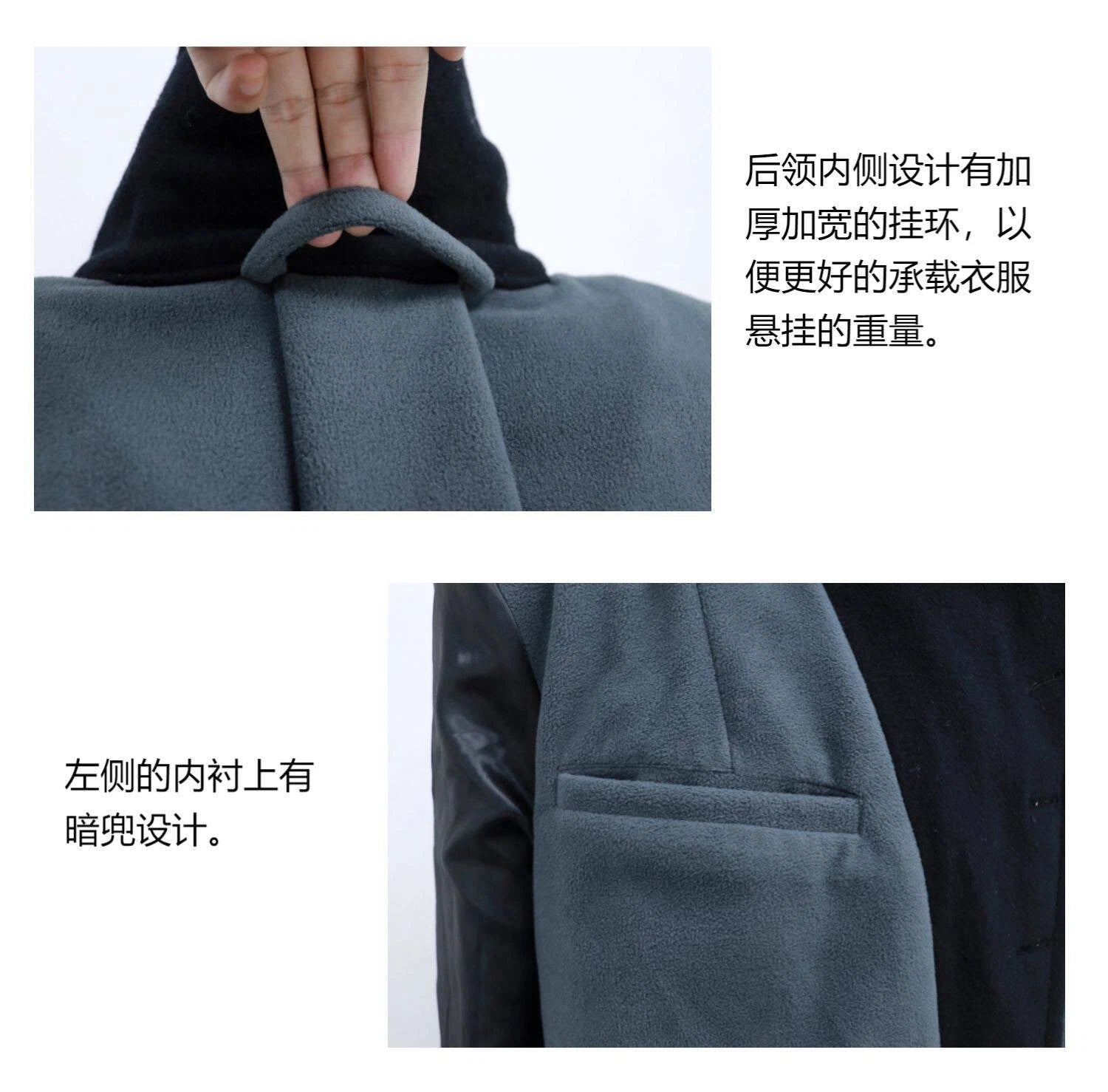 Replica Soviet Navy M69 Winter Black 12-Button Woolen Overcoat Cold Resistant 07FC0E-D4 - KOEEK