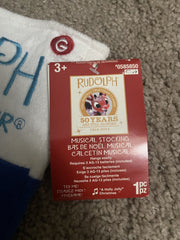 Abominable Snowman Rudolph Red-Nosed Reindeer 21" Gemmy Christmas Stocking READ GEMMY - KOEEK