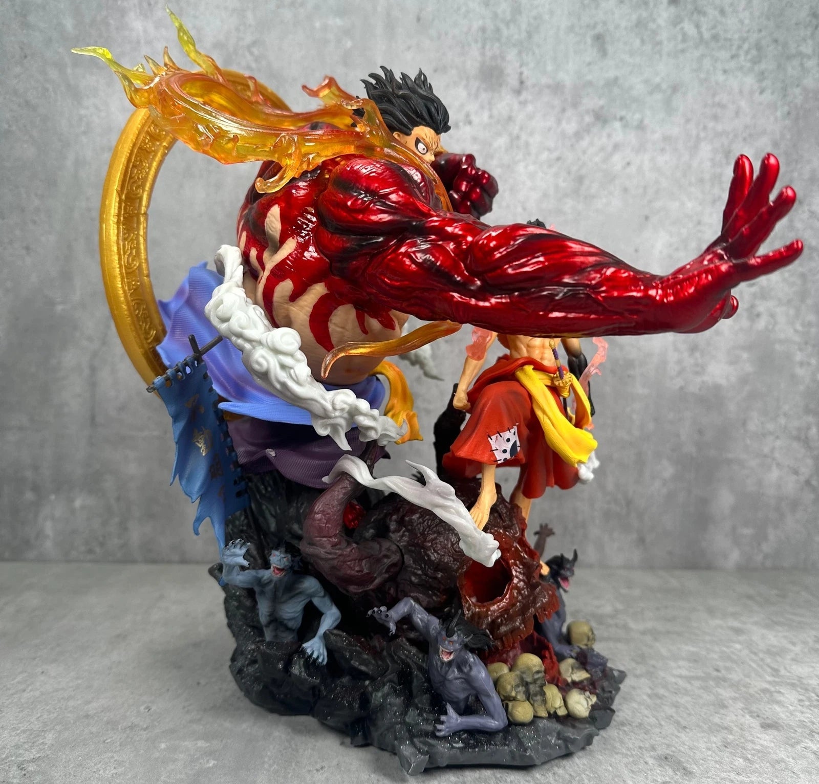 Japan Anime Figure Luffy Gear 4 Wano Kuni GK Statue PVC Model Collectible 35CM 07FC0E-D4 - KOEEK
