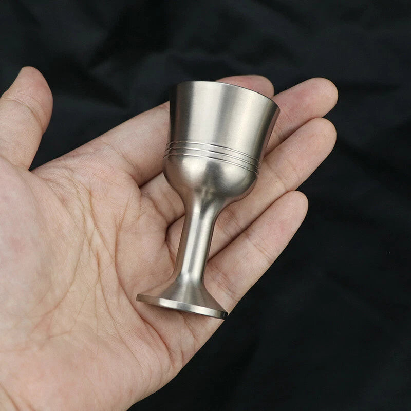 Solid Metal EDCTitanium Alloy Anti-drop Tea Mup Wine Champagne Glass CupBusiness 07FC0E-D4 - KOEEK