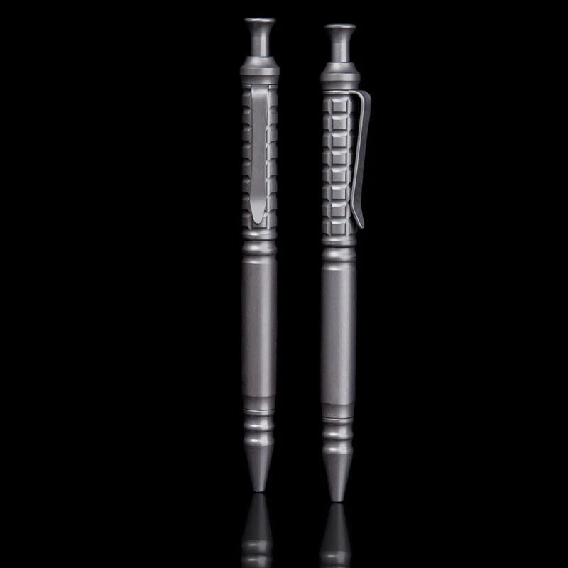 Hot EDC Titanium Alloy Pocket Ballpoint Pen Office Stationery Outdoor Record Pen 07FC0E-D4 - KOEEK