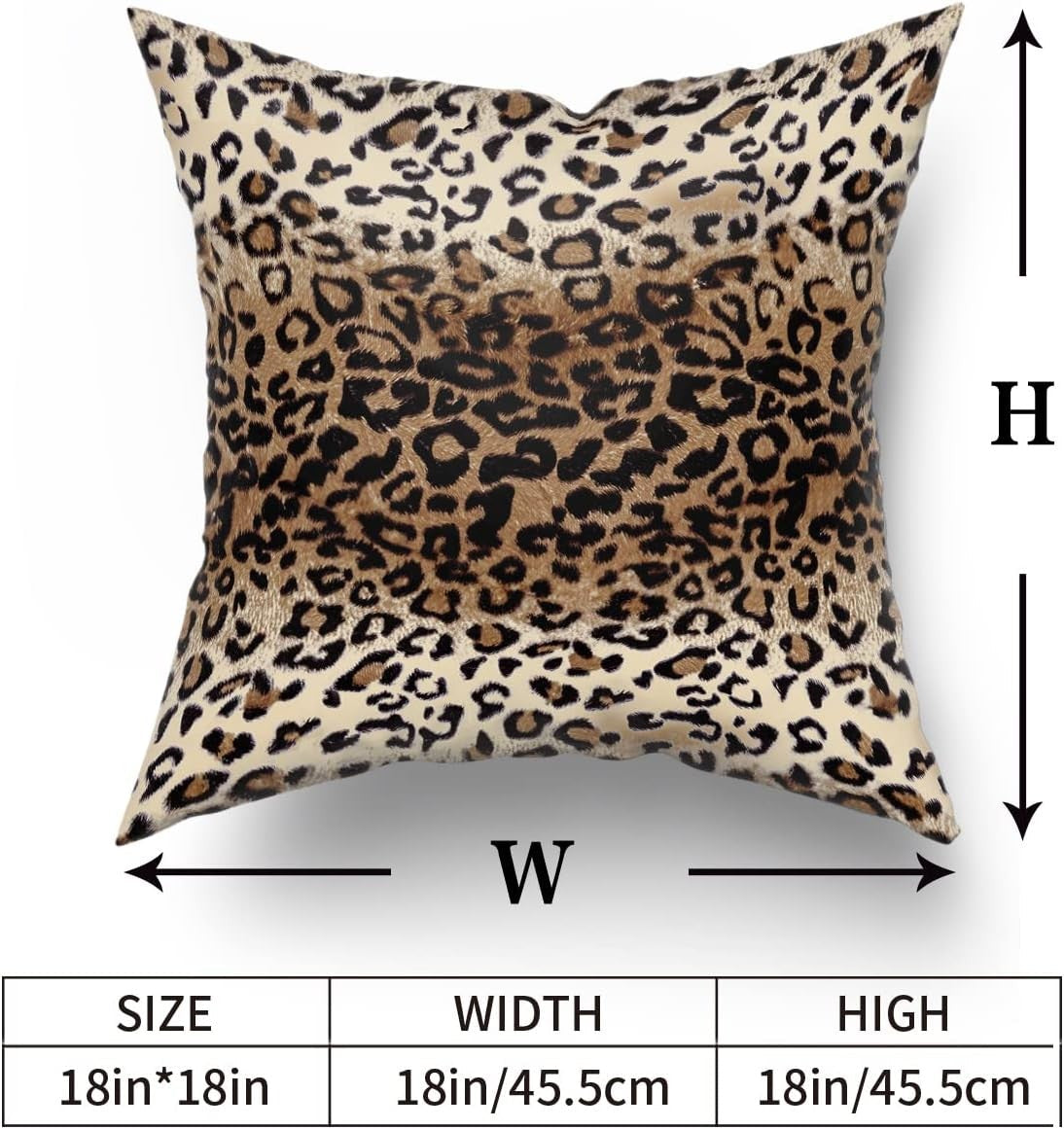 new Brown Leopard Pillow Cover 18x18 Inches 18" x (Pack of 2), 07FC0E-D4 - KOEEK