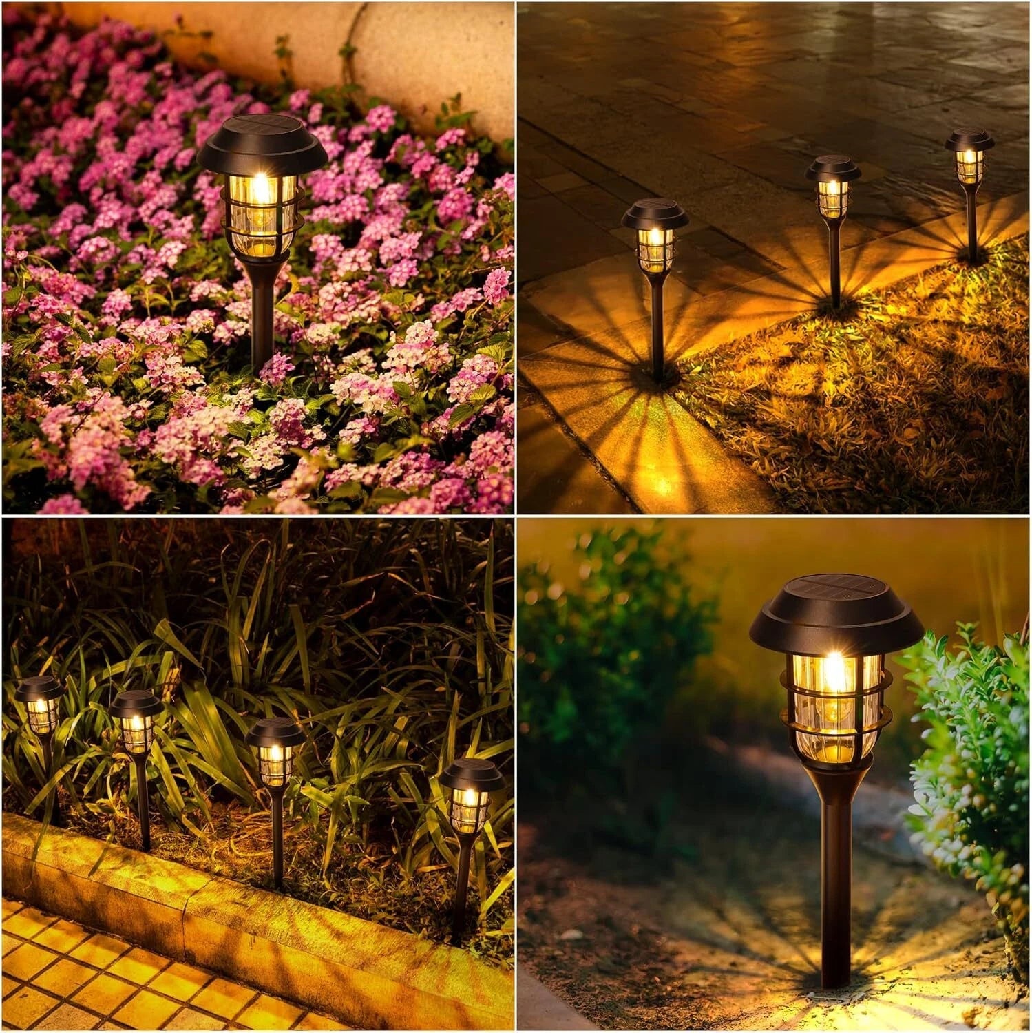 Solar Pathway Lights Outdoor, 8 Pack Garden Lights Powered Landscape Lighting 07FC0E-D4 - KOEEK