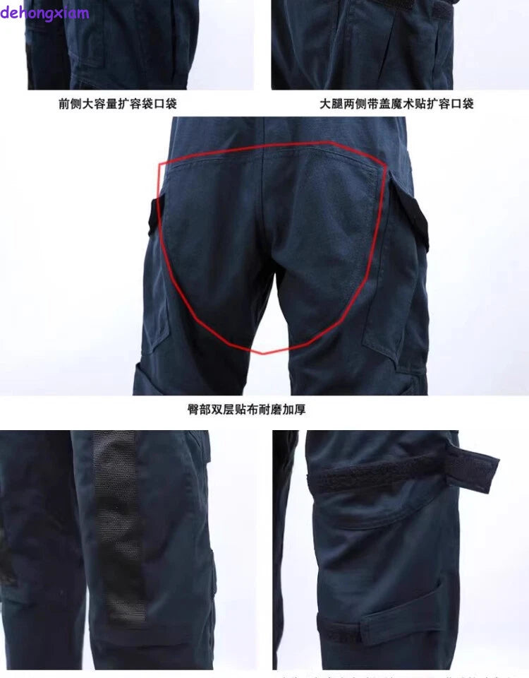 Russian OMOH Special Forces outdoors Replica Black Combat Suit Set Jacket+Pants 07FC0E-D4 - KOEEK