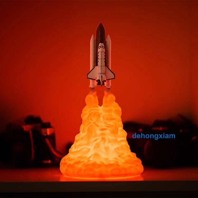 Printing Rocket Lamp Discovery Space Shuttle Light-up 3D Model Night Lights Gift 07FC0E-D4 - KOEEK