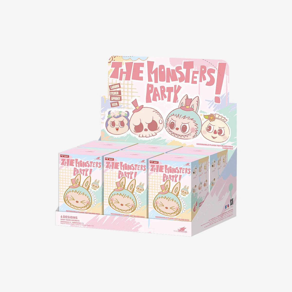AUTHENTIC  THE MONSTERS PARTY SERIES - REVERSIBLE PLUSH  TOY CUTE XMAS 07FC0E-D4 - KOEEK
