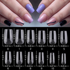 new LuckForever 600pc Short Square Nail Tips Clear Fake Press on Nails LUCKFOREVER - KOEEK