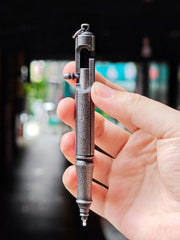 Titanium Alloy Ballpoint Pen Office Working Signature Pen Outdoor EDC Key chain 07FC0E-D4 - KOEEK