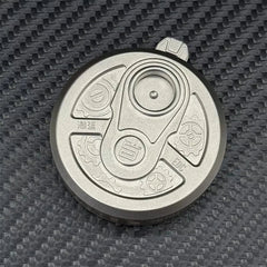 Press Dice Fidget Toy Exquisite Stainless Steel EDC Fidget Coin Fun Ratchet Coin 07FC0E-D4 - KOEEK