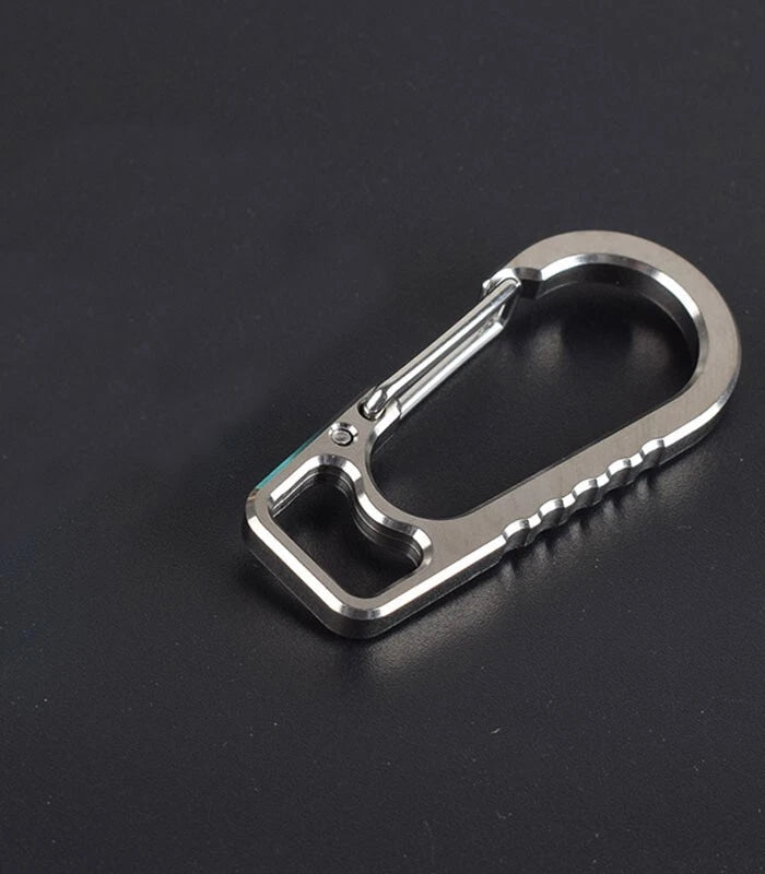 EDC Titanium Alloy Keychain Carabiner Simple Fast Hanging Bucklewith25mmRing 07FC0E-D4 - KOEEK