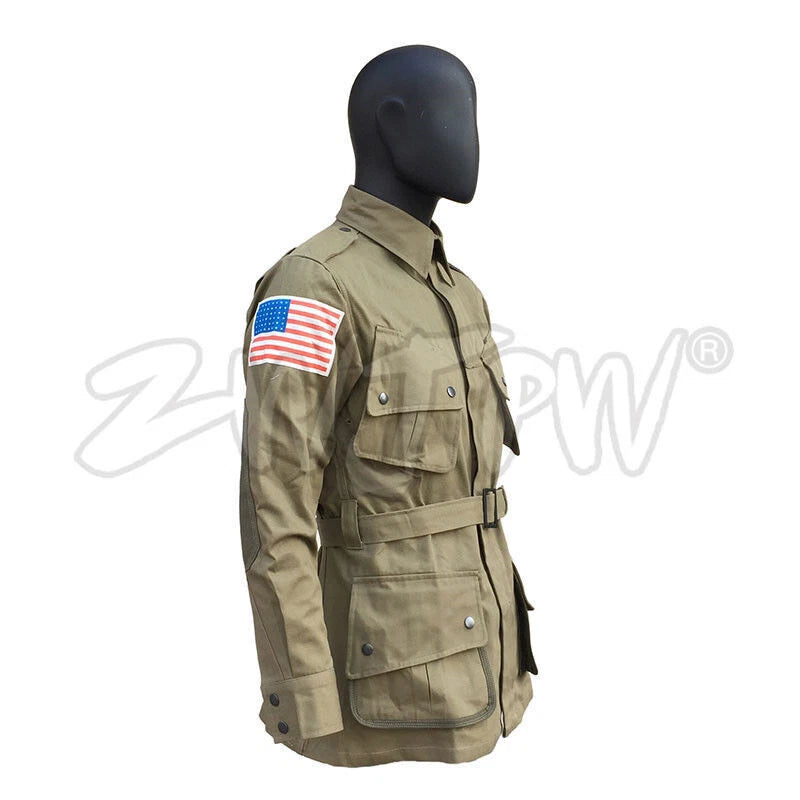 WW2 US M42 10182 Army Men's  Uniform Paratrooper Costume Sets Solider Clothing 07FC0E-D4 - KOEEK
