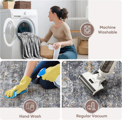 Runner Carpet Hallway Carpet Washable Kitchen Runner Carpet with Rubber Backing 07FC0E-D4 - KOEEK