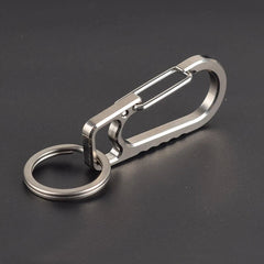 EDC Titanium Alloy Keychain Carabiner Simple Fast Hanging Bucklewith25mmRing 07FC0E-D4 - KOEEK