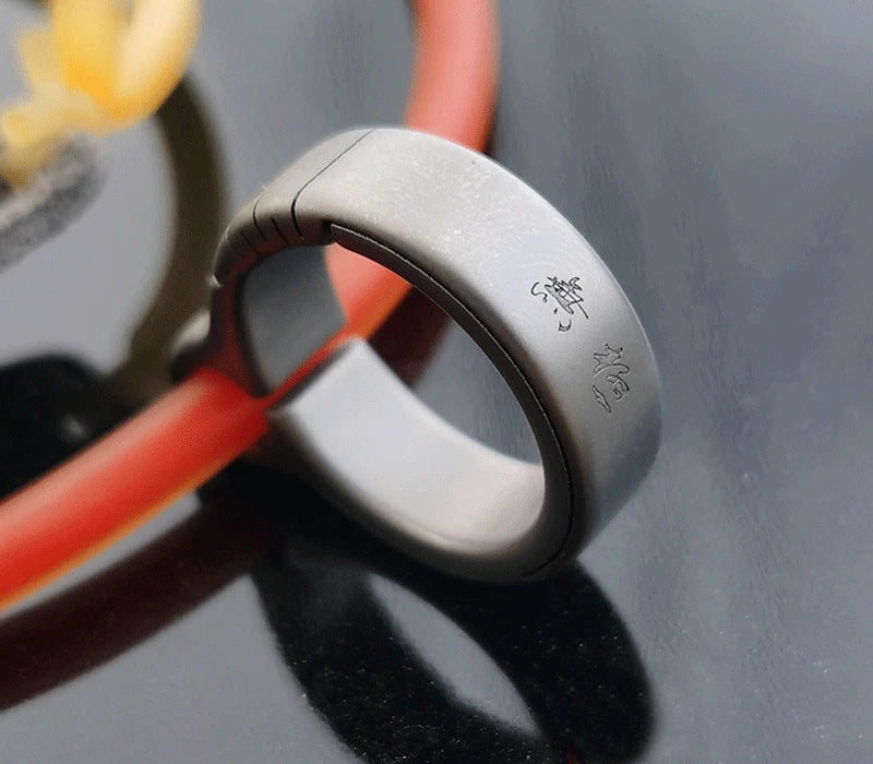Frameless Safety Leisure Finger Ring Slingshots Titanium Shooting Catapult EDC 07FC0E-D4 - KOEEK