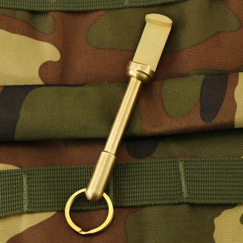 Handmade Creative Portable Solid Brass Bottle Opener Key Chain Pendant  EDC Tool 07FC0E-D4 - KOEEK