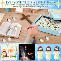 new 50 Pcs Luminous Mini Jesus Figures Figurines Glow in the Dark to White 07FC0E-D4 - KOEEK