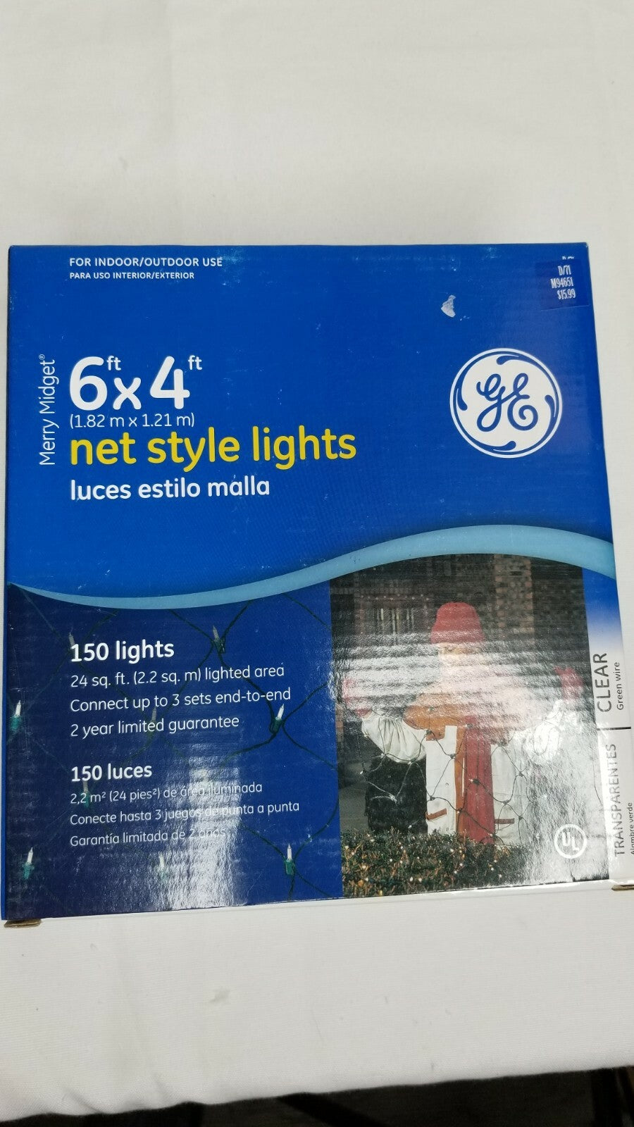 GE 150 Clear Lights 6' x 4' Net Style Holiday Christmas Decor GE - KOEEK