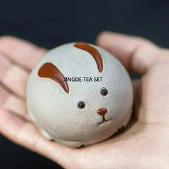 Yixing Purple Clay Tea Pet Zodiac Statue Tea Carving Crafts Handmade Purple Clay 07FC0E-D4 - KOEEK
