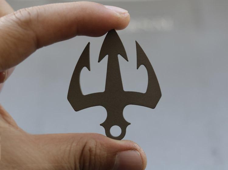 TC4 Titanium Alloy Necklace Pendant Knife Lanyard Bead EDC Charm DIY Men Women 07FC0E-D4 - KOEEK