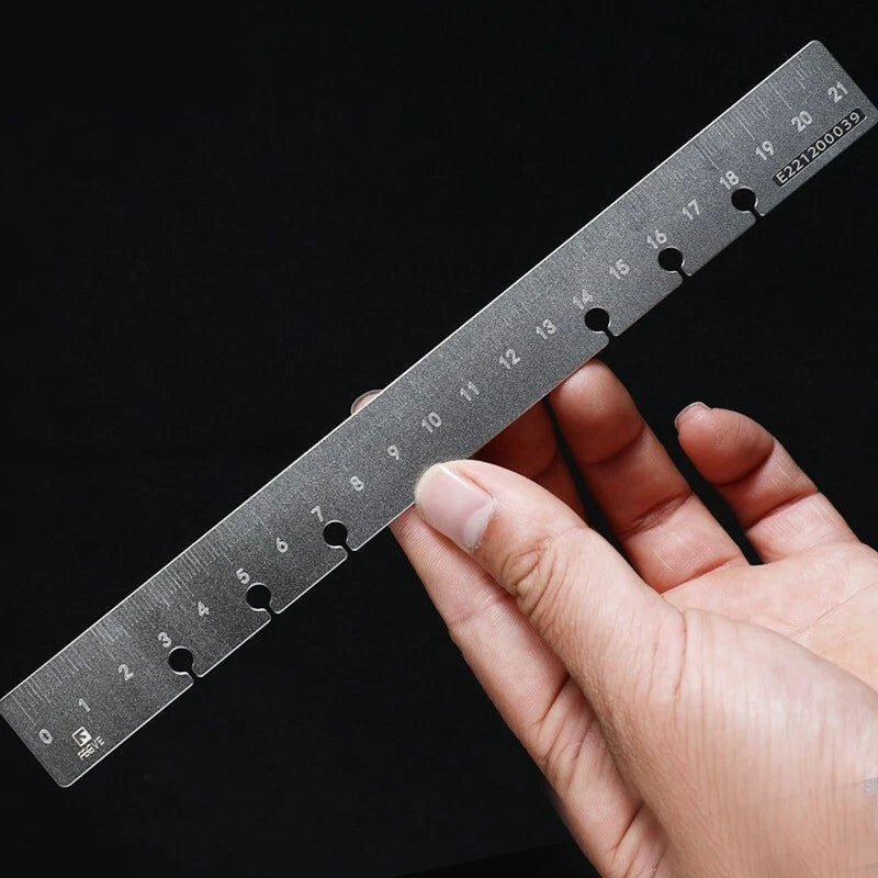 Titanium Straight Ruler Double Scale Inch Metric 8 Inch 21cm Measuring Tool EDC 07FC0E-D4 - KOEEK