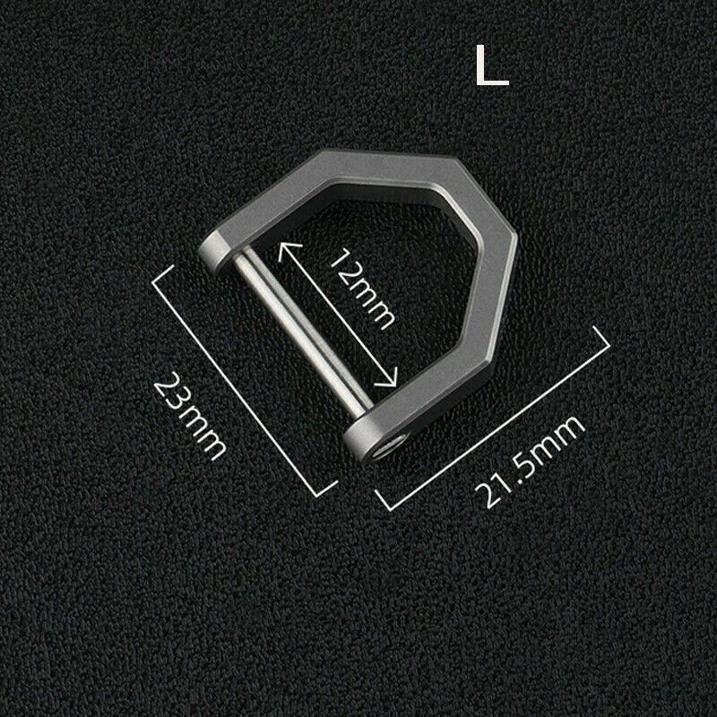 EDC Type D Buckle Titanium Alloy Porable Car Keychain Horseshoe Buckle Gifts 07FC0E-D4 - KOEEK