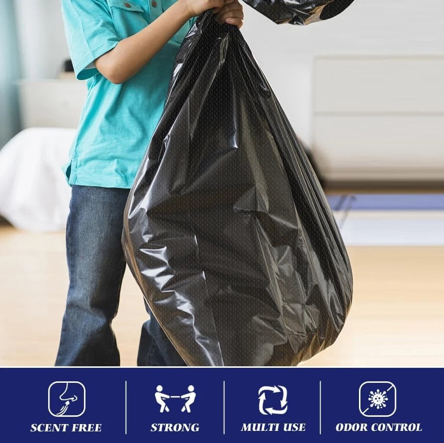 100-pack large garbage bags (with drawstring) durable garbage bags 07FC0E-D4 - KOEEK