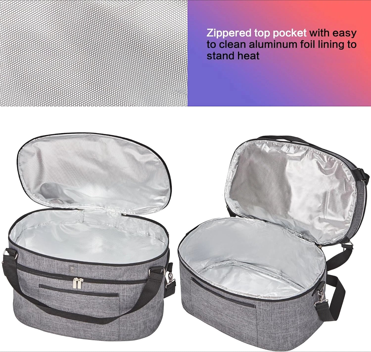 Bag for 6-8 Quart Crock Pot with Zippered Compartment Carrying Case 07FC0E-D4 - KOEEK