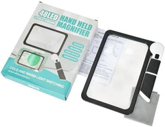 new Magnifying Glass with Light, Page 5X Folding Handheld Rectangular Black 07FC0E-D4 - KOEEK