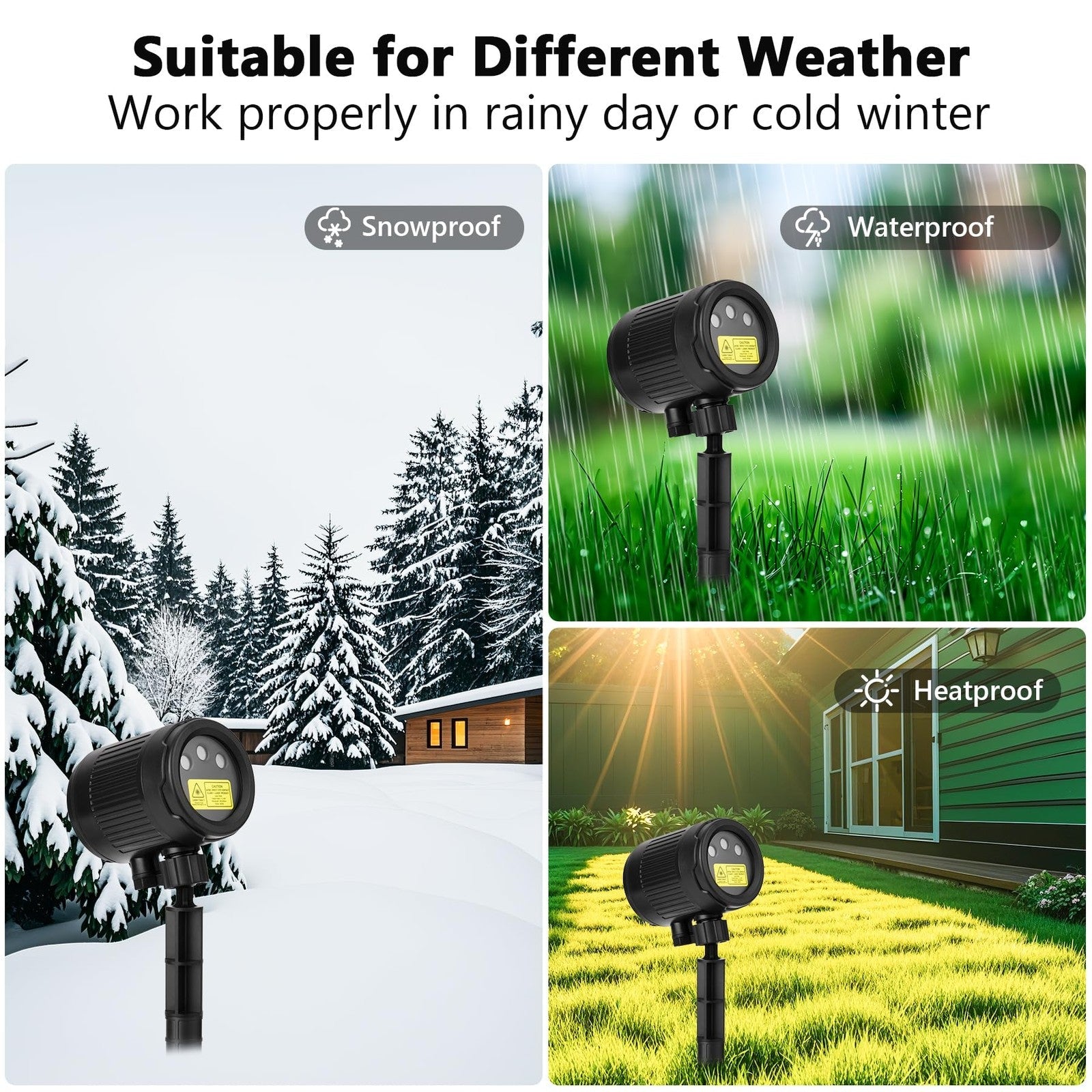 Laser Christmas Projector Lights Outdoor, Red Green Blue 3 Color Firefly Ligh... 07FC0E-D4 - KOEEK