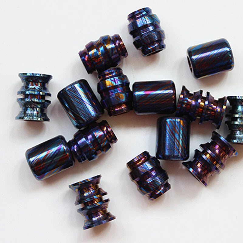 EDC Titanium MokuTi Timascus Lanyard Umbrella Beads Pendant Necklace DIY Bead 07FC0E-D4 - KOEEK