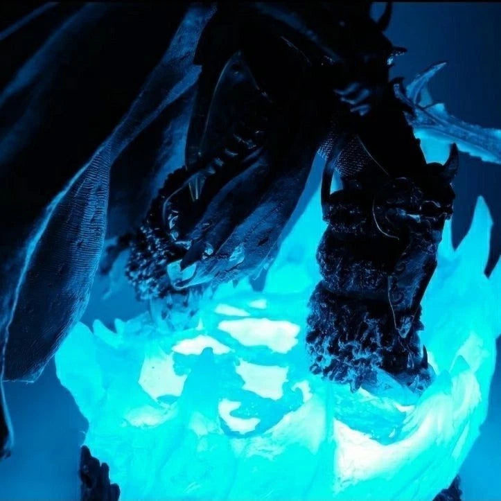 WOW Arthas Menethil Statue Lighting Figurine Lich King 14" PVC Figure Model 07FC0E-D4 - KOEEK
