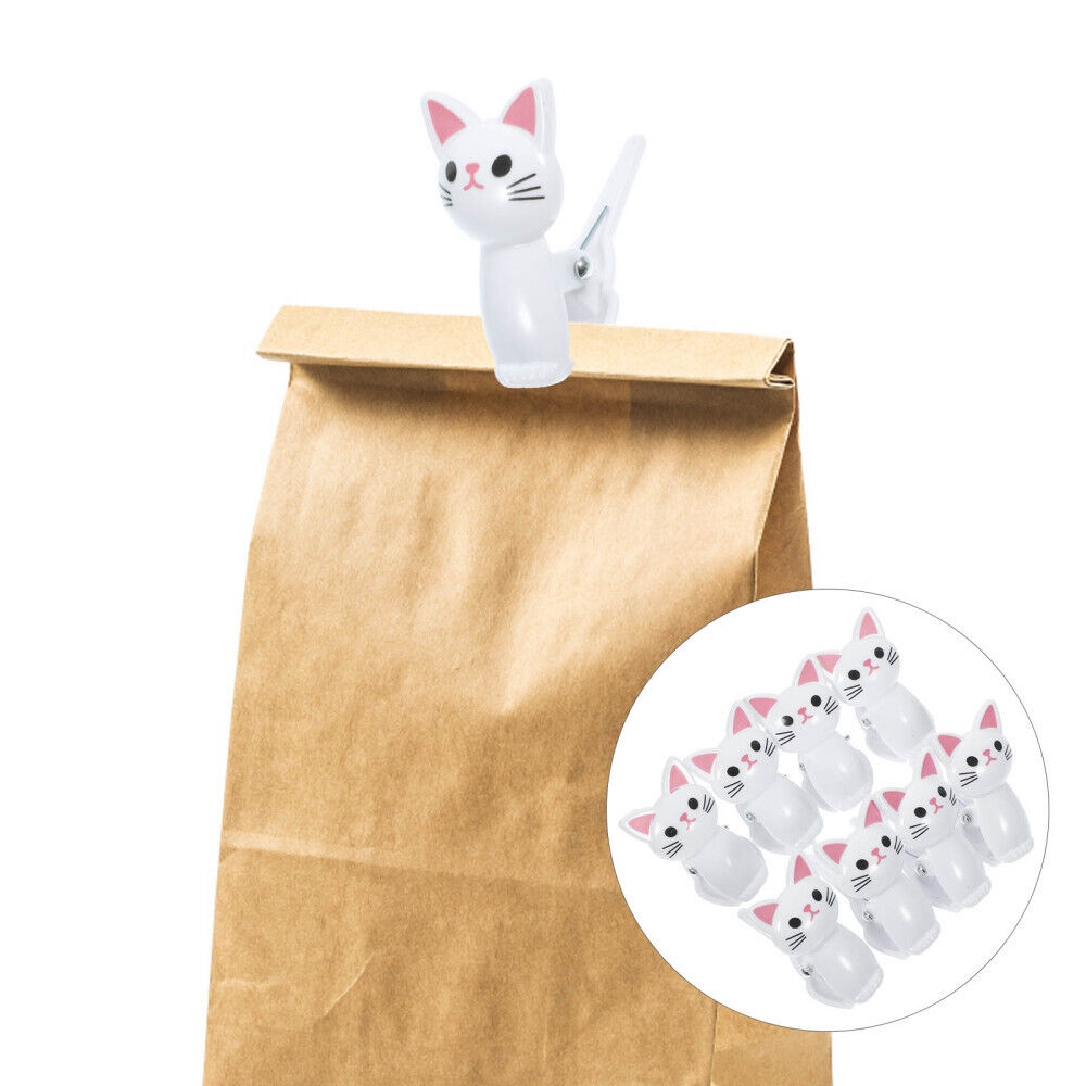 new  8pcs Cat Shape Food Bag Clips Chip Bag Sealing Clips Food Packaging Clips koeek - KOEEK