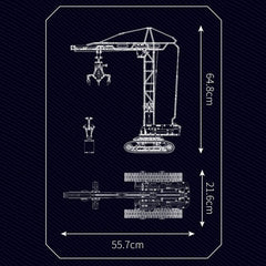 new Mould King 17059 Crane Tower Remote Control Truck Engineering Building Block Toy MOULD KING - KOEEK
