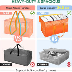 4-piece set of extra-large moving bags with reinforced handles 07FC0E-D4 - KOEEK