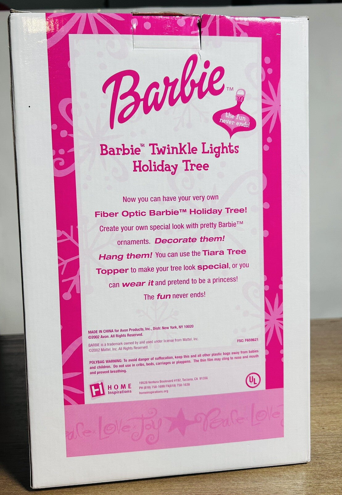 Barbie Twinkle Lights Holiday Tree 2002 Avon Rare BARBIE - KOEEK