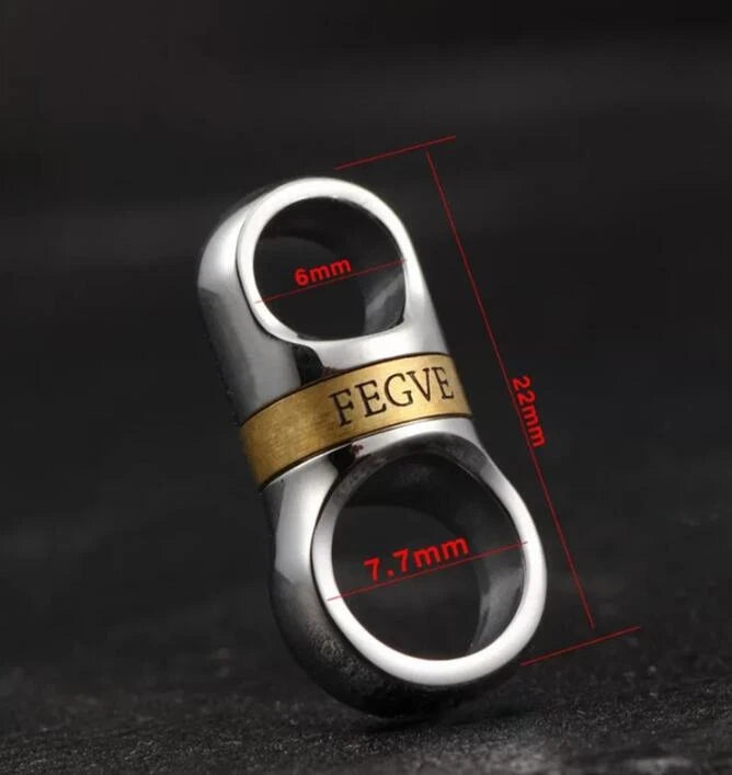 Titanium alloy capsule key ring 360 ° rotary Car Keychain Waist Hanging EDC Tool 07FC0E-D4 - KOEEK