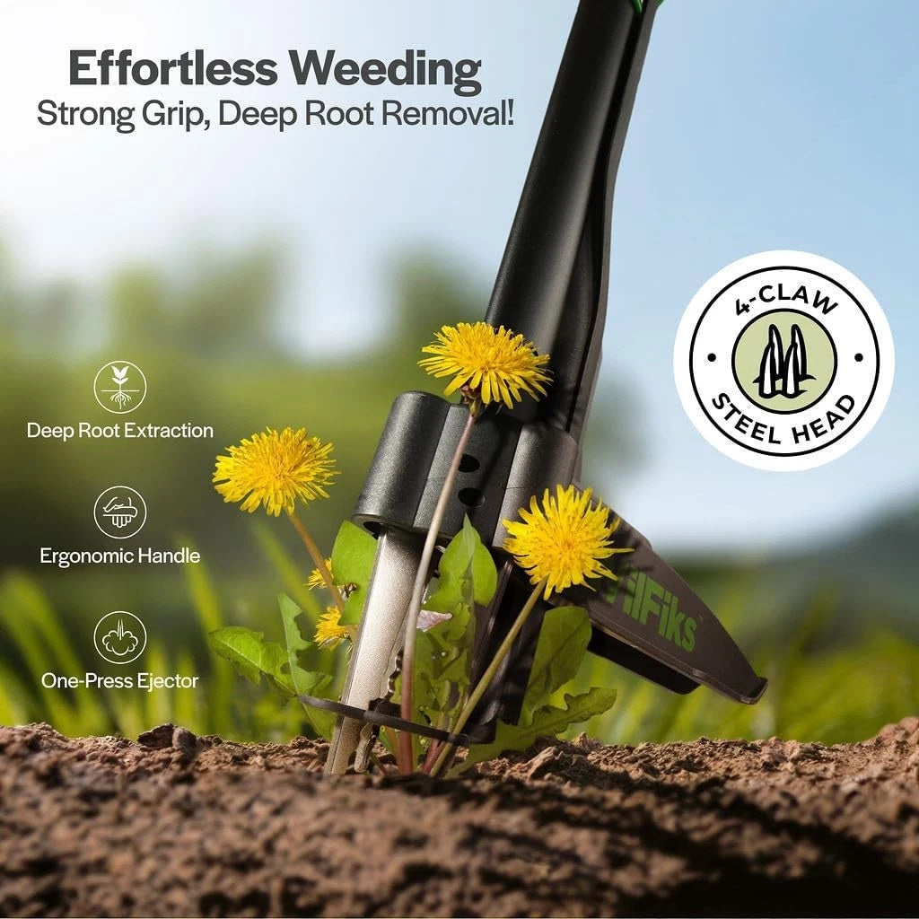 Weed Puller Tool with Long Adjustable Handle (36", 40", & 45")，Weed Remover 07FC0E-D4 - KOEEK